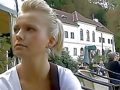 Blonde chick fucked in public