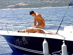 Furious outdoor anal whacking on the yacht