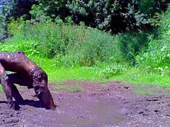 Diving in Mud pit