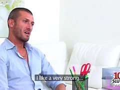 Italian pornstar casting and cumshot