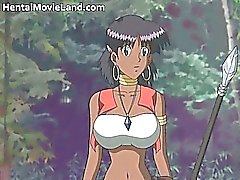 Ebony hot body big boobed anime babe part1