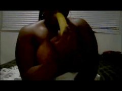 Mustat BBW Kuorinta- ja Playing With banaanialan