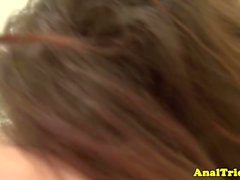 Redhead gf assfucked on homemade tape