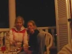 amateur lesbians smoking touching & kissing