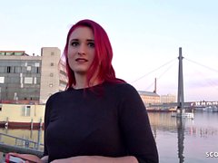 GERMAN SCOUT - Redhead College Ados Melina parler Fuck