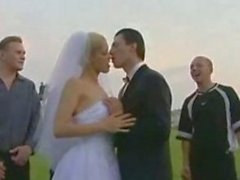 Russian wedding, Bride fucks all male Guests