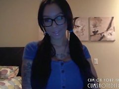 Gorgeous College Camgirl With Glasses