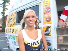 Cheerleader Sucks On Ice Cream Guys Cock