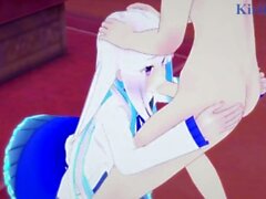 Lize Helesta och jag har intensiv sex i sovrummet. - Nijisanji Vtuber Hentai