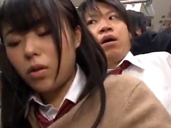 Asian Girls And giapponese cavalcando con dildo Moto In Public