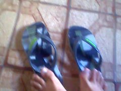 Meus pes em Chinelos Havaianas atractiva