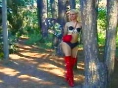 Big booty shemale gets fucked in the outdoors