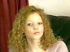 Older dude gets this young curly haired girl to suck and bang him