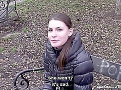 Сука STOP - тощяя подросток Zuzana трахают роговой чуваком