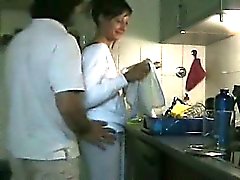 Cute wife fucked in the kitchen