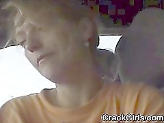 Mature Blonde Crack Whore Sucking Dick In Public Car