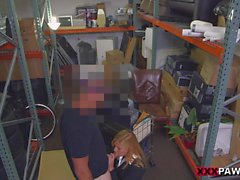 Hot blond milf drilled by nasty pawn guy