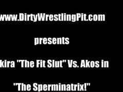 Akira - die Sperminatrix! - Die schmutzige Wrestling -Grube!