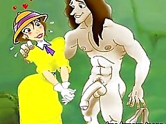 Tarzan och Jane teen hardcore orgie