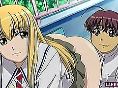 Studentessa di hentai ottiene scopata in un video di hentai