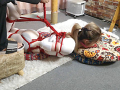 Hogtie, bdsm baillon, rope