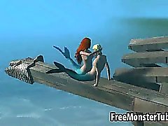 3D Ariel from the Little Mermaid gets fucked hard