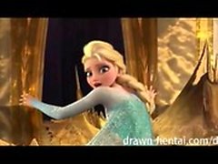 Frozen Pornosu - Elsas da ıslak bir rüya