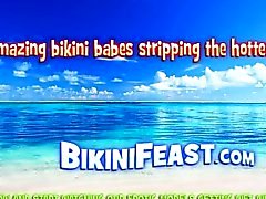 Yağmurlu bikini sarı plaj divası