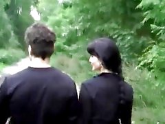 Femdom Arnés consolador Cojidas En Bosque .