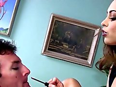 Dominas cumshot licked up