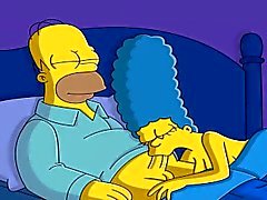 Porno de la historieta de Simpsons pornografía cámara espía , la mama y mi papá de leva