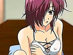 Cute hentai sex doll caught masturbating