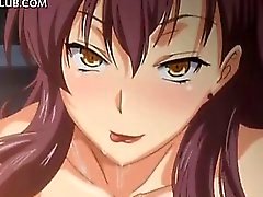 Inocencio chica anime fucks big cock entre las tetas y el coño