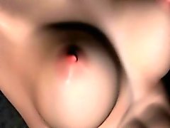 Брюнет 3D из аниме красотка трахнут