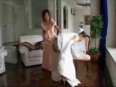 wedding dress spanking