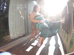 Curioso Trifoglio Spia Webcam Balcony Masturbazione