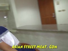 Bum Fucked haning On Asian Balcony