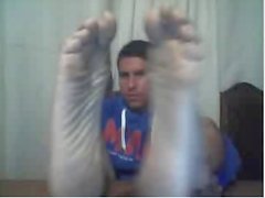straight guys feet on webcam - latin feet