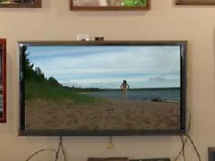 Nude Wanderung auf einem Strand in den Apostle Islands von Mark Heffron