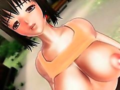 Hentai bir busty kýzla Anime 3d kedi yalama sahnenin