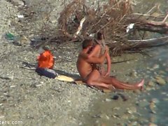 Nudist Beach Couple Masturbates Each Other Spycam
