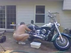 Sexy del nudo Motocicletta Dad