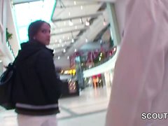 Young Czech Teen fucked in Mall for Money by 2 German Boys