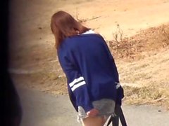 Japanese teenagers peeing